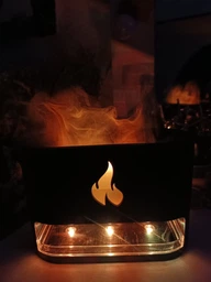 Увлажнитель воздуха аромадиффузор Flame Aroma Diffuser ночник cоляная лампа с имитацией пламени и резервуаром для эфирного масла black фото от покупателей 19
