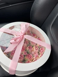 Зефірні квіти тюльпани в подарунковій коробці 30см honeycake фото від покупців 4