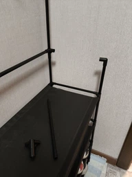Вешалка для одежды в прихожую New simple floor clothes rack чёрная с полками для обуви Черный фото от покупателей 7
