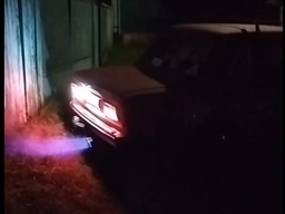 Насадка на глушник з LED підсвіткою. Насадка на вихлопну трубу з підсвіткою Синя Carbon XC-G117 Blue