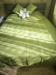 Покривало двостороннє Руно 220x240 см - Велюр Green banana зелений (22250)