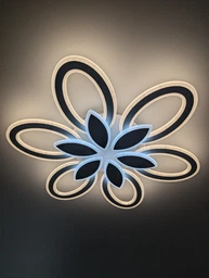 Люстра светодиодная потолочная LUMINARIA AURORA DOUBLE 120W 6F 620/80 WHITE 220V IP20, LED светильник с пультом ДУ фото от покупателей 3