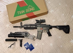 Детский Игрушечный Автомат на Орбизах HK416, Гель Бластер + Глушитель + Оптика + 30 000 орбиз в подарок фото от покупателей 2