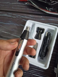 Триммер для носа ушей и бороды 3 в 1 Geemy GM-3107 аккумуляторный 3 Вт зарядка от сети 220 В Silver фото от покупателей 12