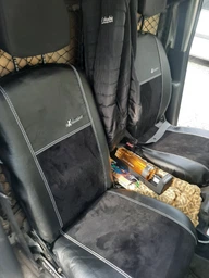 Чехлы на авто для MITSUBISHI COLT 1996-2003 Pok-ter еко кожа с алькантарой Exclusive зеленые (на передние сиденья) фото от покупателей 1