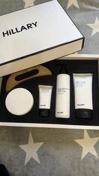 Подарочный набор шелкового ухода за телом с деревянным скребком Hillary Perfect Silk Body Care + Gua Sha: Кремовый скраб-антистресс + Крем-гель для душа + Крем для рук и ногтей + Увлажняющий лосьон-бустер M-11-382 фото от покупателей 9
