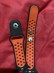 Силиконовый ремешок Fruct Nike Sport Band for Apple Watch 42/44/45/46/49 mm Black Gray фото от покупателей 6