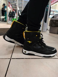 Детские зимние ботинки для мальчика Kangaroos 18928-000-5062 32 Черный/Желтый (4066539102215)
