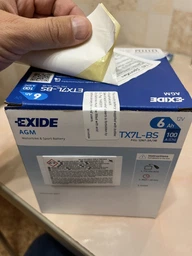 Мото аккумулятор Exide AGM 6 Ah Ев (-/+) 100EN (ETX7L-BS) фото от покупателей 3