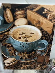 Картина по номерам. Натюрморт с кофе. 30х40. KHO5666. Идейка