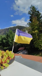 Автомобильный флаг Украины с держателем без герба 45х30 см, Автофлаг с креплением на флагштоке на стекло машины аксессуар для автомобиля комплект 2 шт Kayfovo K45-30
