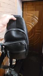 Сумка слинг через плечо мужская из натуральной кожи Laras K101037 Black (ROZ6300004234) фото от покупателей 1