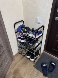 Тумба полка подставка органайзер стойка для хранения обуви на 4 яруса SHOE RACK 58 х 80 х 27 см Черный (D-2019091680)