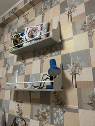 Полиця настінна Ferrum-decor Ізі 260x700x150 метал Білий ДСП Дуб Артизан 16 мм (IZI0055)