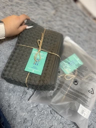 Набір кухонних вафельних рушників Lovely Svi 4 шт: 35 x 73 см, 100% бавовна – Сірий фото від покупців 3
