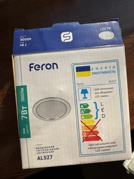 Врізний LED світильник Feron AL527 7W білий фото від покупців 2