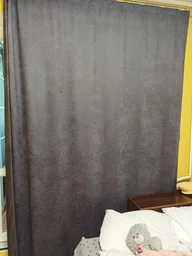 Готова штора декорін з мікровелюру 150x220 cm 1 шт Бежевий на тасьмі фото від покупців 2