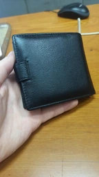 Мужской горизонтальный бумажник из натуральной кожи с монетницей ST Leather Черный (bg225fash53) фото от покупателей 1