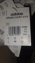 Подростковые кеды для девочки Adidas Grand Court 2.0 K GY2326 5903419559211 40 Белые (5903419559280)