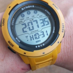 Годинник наручний Synoke waterproof 30m yellow