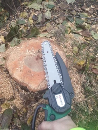 Акумуляторна електропила KOBZA Chain Saw 21В з двома батареями (ланцюгова міні-пила в кейсе) фото від покупців 1
