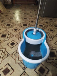 Швабра с турбо отжимом и ведром SmartUS Spin MOP 360° с круглой насадкой (6712TT720)