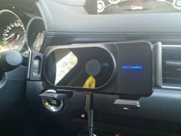 Тримач для телефона в машину авто з бездротовою зарядкою кріплення зарядка на дефлектор автомобільний автотримач холдер для айфона iphone 12-17 смартфона самсунг samsung fold ultra QinetiQ QN-S20B 15w тримачі телефонів у машині + адаптер