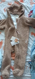 Суцільний комбінезон дитячий демісезонний для новонароджених MagBaby Eddy 62 см Бежевий