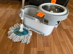 Набор для уборки швабра лентяйка 024/10л центрифуга с отжимом и ведром Scratch Mop складная швабра Серый фото от покупателей 7