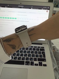 Силиконовый ремешок Sport Band для Apple Watch 41mm | 40mm | 38mm Starlight S/M фото от покупателей 10