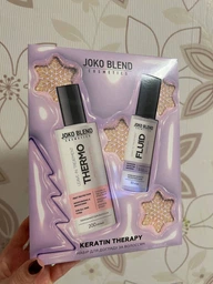 Набор новогодний для ухода за волосами Joko Blend Keratin Therapy Спрей-термозащита 200 мл + Флюид Кератиновый шелк 50 мл (4823109411067) фото от покупателей 1