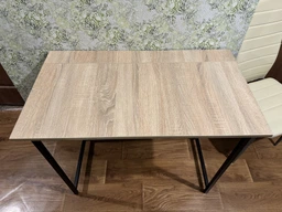 Стіл розкладний Моріс 900 Ferrum-decor 750x900x500 Чорний метал ДСП Дуб Сонома Трюфель 16 мм (MORI905) фото від покупців 1