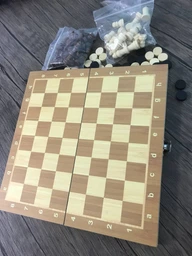 Шахматы шашки нарды пластиковые магнитные игральные набор 3 в 1 шахматный для детей новичков взрослых начинающих комплект шахмат шашек на подарок дорожные походные настольные на магнитной доске шахматная доска 25см x 25см АН38810 + игральные кубики фото от покупателей 17