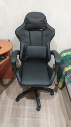 Кресло игровое GAMING CHAIR G-001 цвет черный/черный фото от покупателей 9