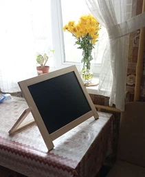 Дитячий настільний мольберт магнітний двосторонній Іграша дошка для малювання крейдою та маркерами (3812066)
