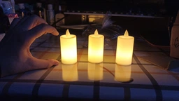 Свеча LED декоративная на батарейках 3*8см 1-343 (6930) Цена за шт фото от покупателей 1