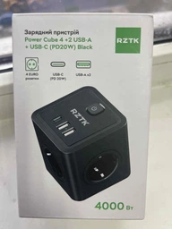 Сетевое зарядное устройство RZTK Power Cube 4 + 2 USB-A + USB-С (PD20W) Black фото от покупателей 9