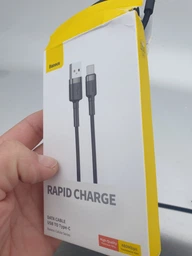 Кабель USB to Type-C Baseus Cafule QC3.0 3A 1m, чёрный (CATKLF-BG1) фото от покупателей 1