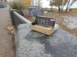 Часы настольные электронные зеркальные Losso Premium (BT) с LED подсветкой и термометром (белые), будильник фото от покупателей 13