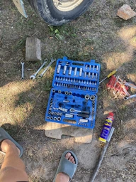 Автомобильный набор инструментов в кейсе 108 шт Piece tool set 1/4" и 1/2" Синий фото от покупателей 2