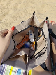 Пляжная сумка Sand&Beach Бежевый (сумка для песочницы с сетчатым дном (9122214) фото от покупателей 2
