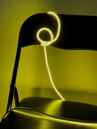 Светодиодная неоновая лента 12 вольт + блок от сети 220В 5м 11х5мм - гибкий LED NEON Желтый