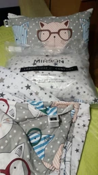 Набор антиаллергенный MirSon EcoSilk Зима №3021 Color Fun Line Whales (одеяло + 2 подушки средние) 200х220+2х50х70 (2200004836133) фото от покупателей 1