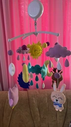 Детский музыкальный мобиль на кроватку для младенцев WooolyWool «Солнечные сны» с 35 мелодиями (М019)
