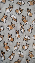 Плед Ardesto Flannel Корги Серый с оранжевым 160х200 см (ART0109PB) фото от покупателей 3
