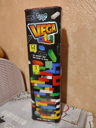 Игра настольная Danko Toys VEGA Вега Джанга Падающая Башня Цветная