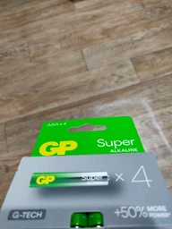 Батарейка лужна GP Super Alkaline G-TECH GP24A, AAA/(L)R03, бокс 10шт (5 шринків по 2шт) фото від покупців 1