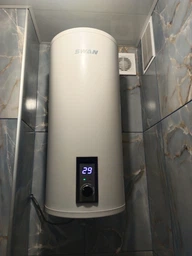 Бойлер Swan SRB-50w1 круглый slim 50л с сухим ТЭНом 2кВт фото от покупателей 3