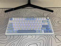 Клавиатура беспроводная AULA F75 Gray switch голубая