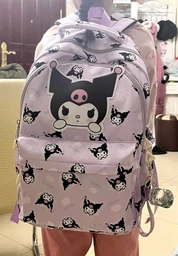 Рюкзак для школы тренировки городской спортивный Куромі, 20 л, аниме, Kuromi, Sanrio, hello kitty, фиолетовый (RC00001)